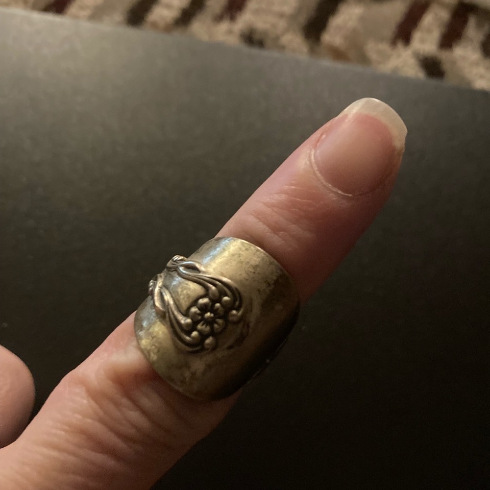 Silver Spoon Statement Ring - image 1
